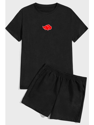 Only Trendwear Ninja Akatsuki Baskı Şort Takım