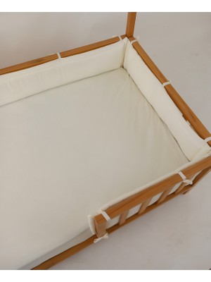 G&G Baby 100X200 cm Montessori Yataklar Için Yan Koruma Seti Ekru
