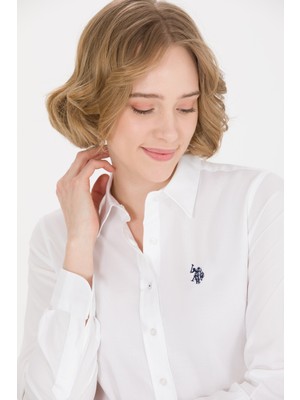 U.S. Polo Assn. Kadın Beyaz Basic Gömlek 50262229-VR013