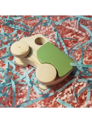 Websunday El Yapımı Ahşap Oyuncak Tekerlekli Baby Kamyon Çevre Dostu