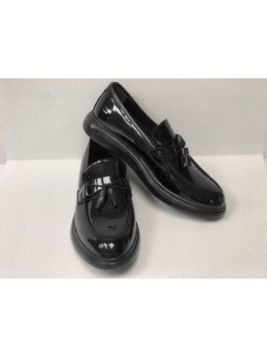 KAFKASLAR AYAKKABI Hafif Kalın Taban Parlak Püskül Detaylı Çocuk Garson Erkek Takım Elbise Ayakkabısı