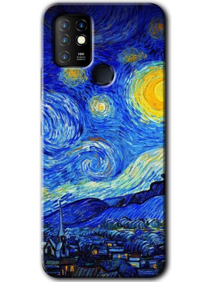 Gramaphone Infinix Hot 10 Kılıf Hd Desen Baskılı Arka Kapak - Starry Night