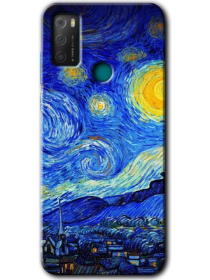 Gramaphone Tcl 20E Kılıf Hd Desen Baskılı Arka Kapak - Starry Night