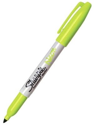 Sharpie Markör Permanent Kalem Neon Fosforlu Yeşil 1881134   (12 Li Paket)
