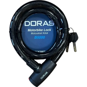 Doras Anahtarlı Motosiklet Kilidi 150X20 SIYAH-B5000