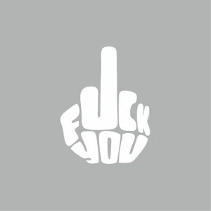 F*ck You Sticker Beyaz 20X10 cm