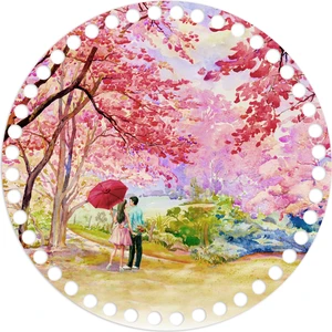 Grafilli Design 2 Adet Love Aşk Baskılı Ahşap Çanta Plakası 052
