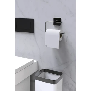 Yapışkanlı Siyah Tuvalet Kağıdı Tutacağı/Tuvalet Wc Kağıtlık