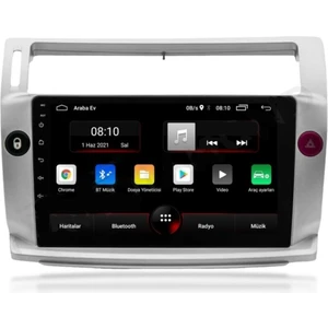 Citroen C4  Android Multimedya Carplay 9 Inc Hd IPS Ekran 4gb Ram /64GB Kamera Hediyeli