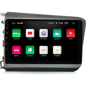 Honda Civic Fb7 Android Multimedya Carplay 9 Inc IPS Hd  Ekran 4GB/64GB Kamera Hediyeli