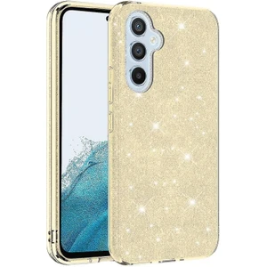 Samsung Galaxy A14 ile Uyumlu Luxury Simli Taşlı Parlak Silikon Tam Koruma Kadın Telefon Kılıfı Kapak