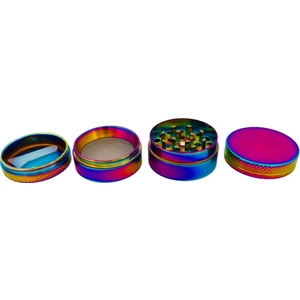 40MM-RAINBOW Grınder 4 Kat Herbal Baharat Öğütücü Parçalayıcı Paslanmaz Çelik Mıknatıslı Gırgır