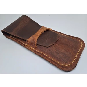 Crazy Hors Gerçek Deri Özel Kalemleriniz Için Kalemlik Kalem Kutu ( 2*3 Kalem Için ) 27 cm  6 cm