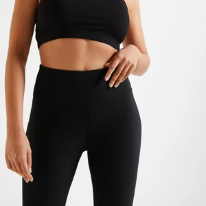 Domyos Kadın Siyah Spor Taytı 100 - 3/4 - Fitness Kardiyo