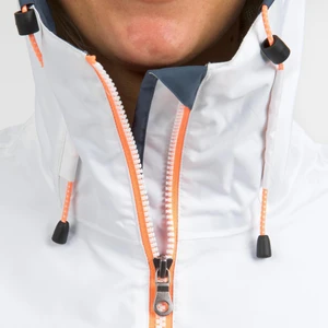 Tribord Kadın Su Geçirmez Yelkenli Montu - Beyaz / Gri - Sailing 100