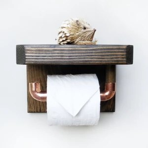 Ahşap Rustic Tuvalet Kağıtlığı Wc