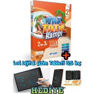 Yanıt Yayınları  2. Sınıf Yaz Tatil Seti - 2 .Sınıftan 3. Sınıfa Hazırlık 2023 LCD Yazılıp Silinebilen Tablet