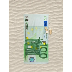 Erays Home Euro Desenli Baskılı Plaj Banyo Havlusu