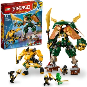 LEGO® NINJAGO® Lloyd ve Arin'in Ninja Ekibi Robotları 71794 - 9 Yaş ve Üzeri İçin Çocuklar İçin 2 Savaş Mekanizması İçeren Yaratıcı Oyuncak Yapım Seti (764 Parça)