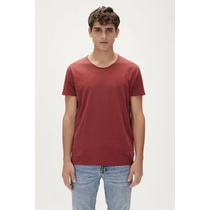 Bad Bear V-Neck T-Shirt Bordo Basic Erkek Tişört