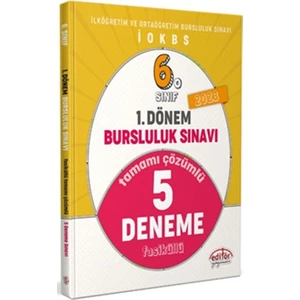 Editör Yayınları 2023 6. Sınıf Bursluluk Sınavı 1. Dönem 5 Deneme