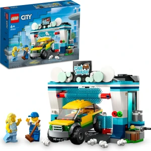 City Oto Yıkama 60362 - 6 Yaş ve Üzeri Çocuklar İçin Bir Araba ve 2 Minifigür İçeren Yaratıcı Oyuncak Yapım Seti (243 Parça)