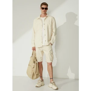 Bej Erkek Normal Denim Şort FAB 62 B