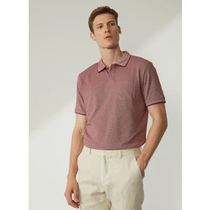 Altınyıldız Classics Beyaz - Bordo Erkek Polo T-Shirt 4A9000000004