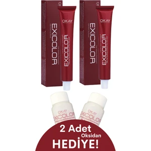 Saç Boyası Tüp 60 ml 7.43 Bakır Dore 2 Adet (Oksidan 4'lü Set)