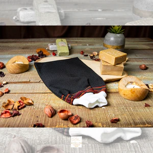 Viskon Türk Hamam Kesesi Vegan Eksfoliye Edici Eldiven Ölü Deriyi ve Cilt Lekelerini Yok Ederr