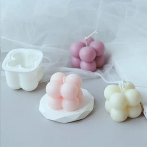 Mini Küp Baloncuk Bubble Silikon Mum Kalıbı