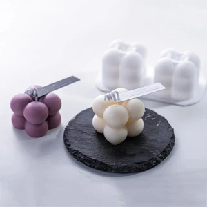 Mini Küp Baloncuk Bubble Silikon Mum Kalıbı