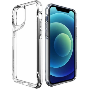 Apple iPhone 12 Kılıf Kamera Çıkıntılı Koruyucu Kalın Kristal Şeffaf Kılıf