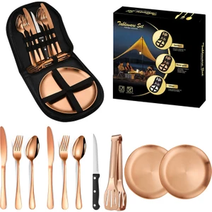Kamp Piknik Yemek Takımı (Tote Çantalı) (Yurt Dışından)