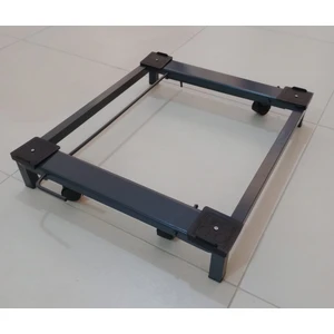 Gri Beyaz Eşya Altlığı Çeksür Tekerlekli Çamaşır Makinesi Altlığı