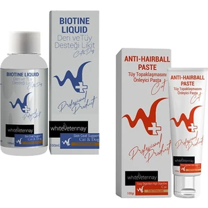 White Veterinay Malt Paste 100 gr + Biotine 100 ml ( Kediler Için Malt Paste + Tüy Sağlığı Damlası )