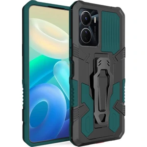 Kny Vivo Y16 Kılıf Ultra Korumalı Manyetik Kemere Takmalı Standlı Klik Kapak