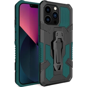 Kny Apple Iphone 14 Pro Max Kılıf Ultra Korumalı Manyetik Kemere Takmalı Standlı Klik Kapak