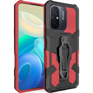 Kny Xiaomi Redmi 12C Kılıf Ultra Korumalı Manyetik Kemere Takmalı Standlı Klik Kapak