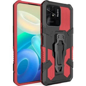 Kny Xiaomi Redmi 10C Kılıf Ultra Korumalı Manyetik Kemere Takmalı Standlı Klik Kapak
