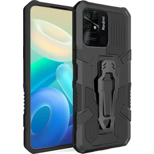 Xiaomi Poco C40 Kılıf Ultra Korumalı Manyetik Kemere Takmalı Standlı Klik Kapak