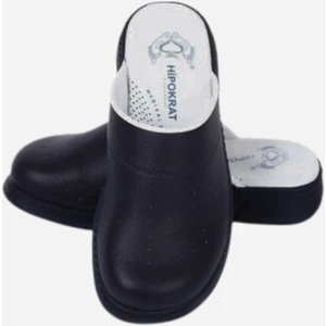 Lacivert Medikal Hastane Mutfak Ortopedik Deri Terlik