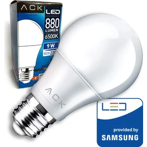 LED Ampul 9W Beyaz Işık (Samsung Ledli) 6500K E27 220V