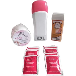 Kartuş Rol-On Ağda Isıtıcı Makine 1 Adet 10 m Ağda Bezi 1 Adet  Natural Kartuş Roll-On Ağda Temizlik Mendili