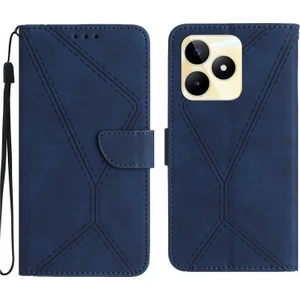 Zsunsky Shop Realme C53 Için Dikişli Kabartmalı Deri Kılıf (Yurt Dışından)