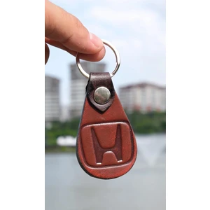 Oto Anahtarlık Honda Logolu Otomotiv Motosiklet Anahtarlık Deri Anahtarlık