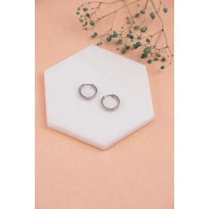 Gümüş Çelik Halka Küpe