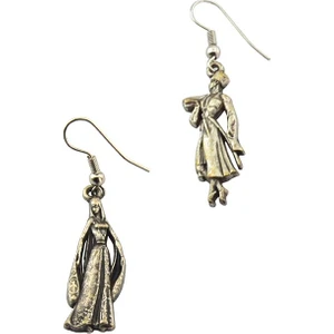 Anahtarlık Sepeti Kadın-Erkek Figürlü Gümüş Kaplama Küpe