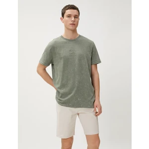 Basic Gabardin Şort Beş Cep Detaylı Düğmeli Pamuklu