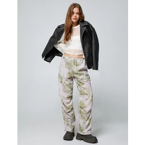 Paraşüt Pantolon Batik Desenli  Beli ve Paçası Lastikli Stoperli